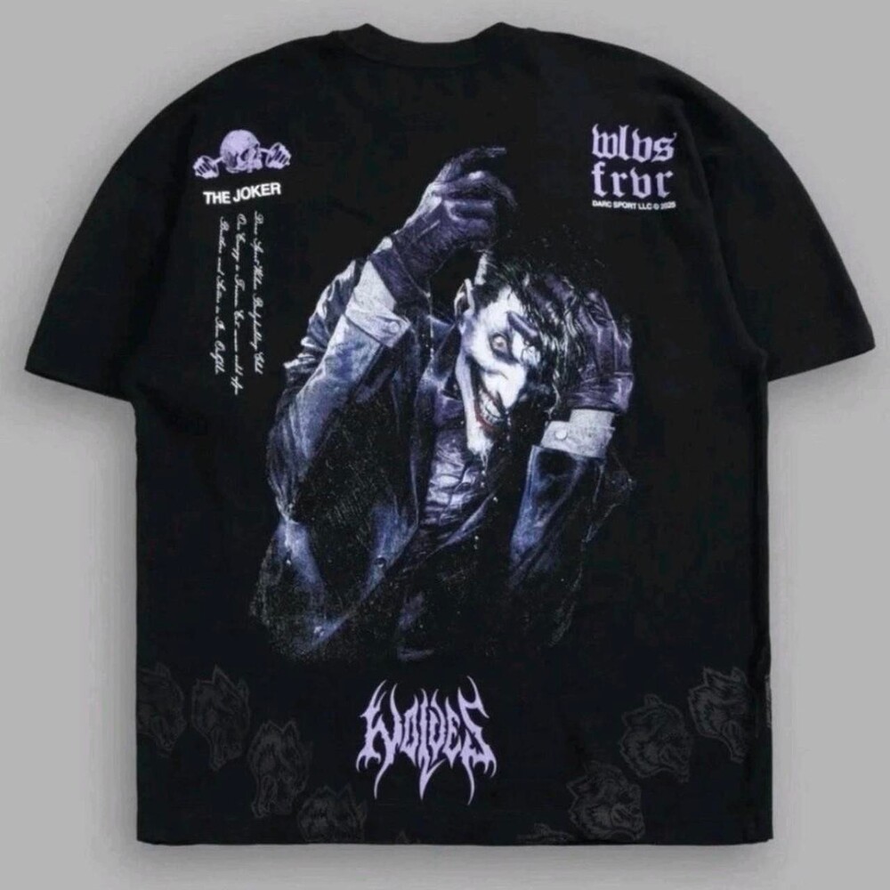 the Darc Sport x The Joker "Side By Side" Series Premium Oversized Tee in Black,